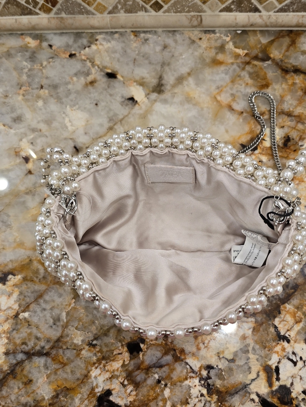 Zara Pearl Beaded Shoulder, Crossbody Bag - Picture 5 of 6